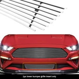 APS GR06FFD09A - Polished Aluminum Lower Bumper Horizontal Billet Grille