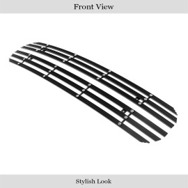 APS GR06FFD43U - Black Aluminum Main Upper 20mm Horizontal Billet Grille w/ Rivet