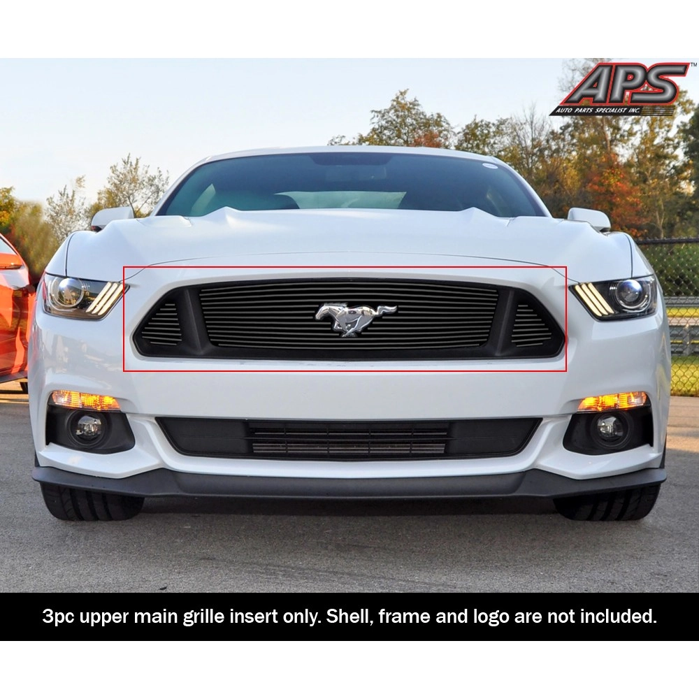 APS GR06FFD46H - Black Aluminum Main Upper Horizontal Billet Grille