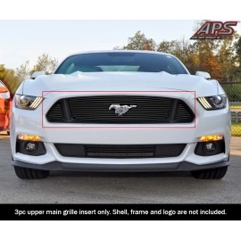 APS GR06FFD46H - Black Aluminum Main Upper Horizontal Billet Grille