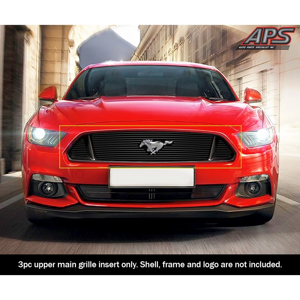 APS GR06FFD48H - Black Aluminum Main Upper Horizontal Billet Grille