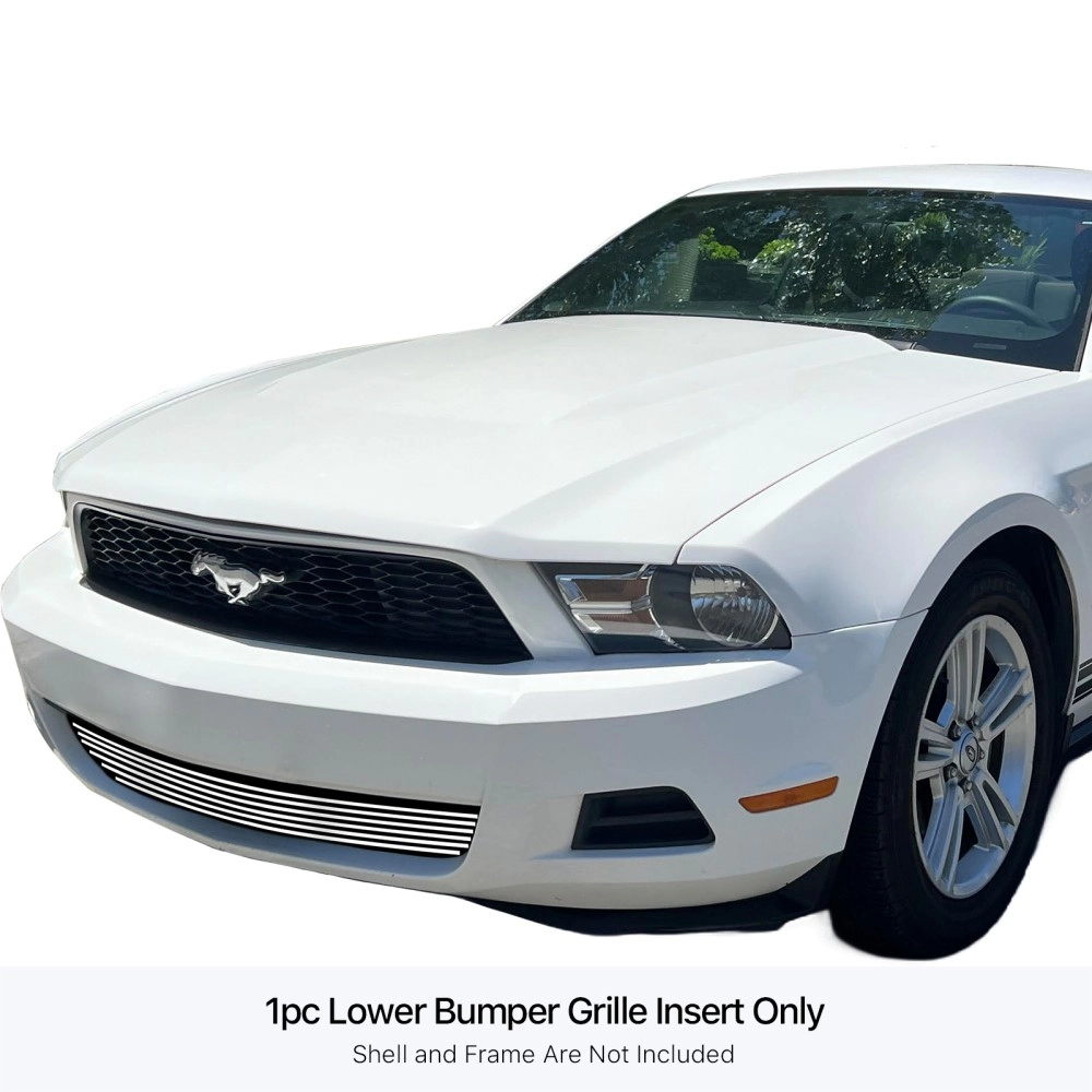 APS GR06FFF55S - Black Stainless Steel Lower Bumper Horizontal Billet Grille