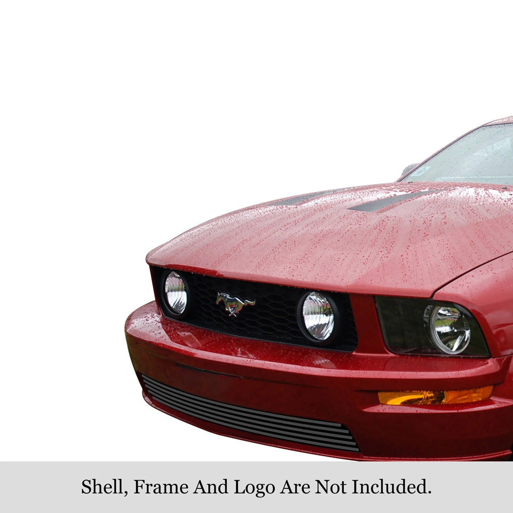 APS GR06FFF57J - Black Stainless Steel Lower Bumper Horizontal Billet Grille