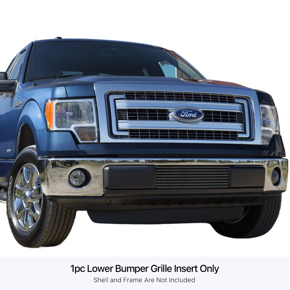 APS GR06FFG89J - Black Stainless Steel Lower Bumper Horizontal Billet Grille