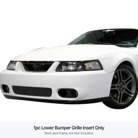 APS GR06FFJ29J - Black Stainless Steel Lower Bumper Horizontal Billet Grille