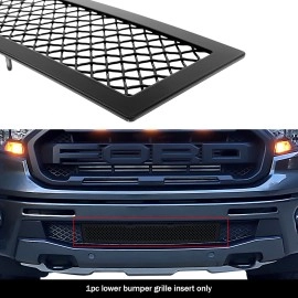 APS GR06GEA90H - Black Stainless Steel Lower Bumper 1.8mm Wire Mesh Grille