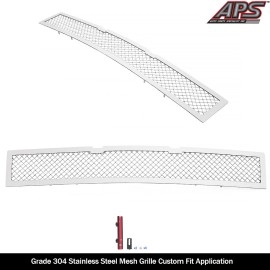 APS GR06GEA90T - Polished Stainless Steel Lower Bumper 1.8mm Wire Mesh Grille