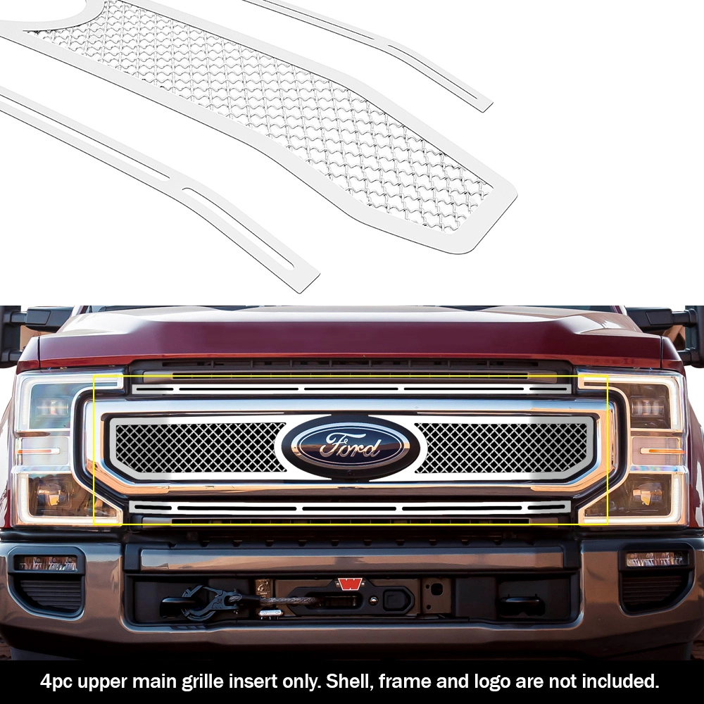 APS GR06GEA96S - Polished Stainless Steel Main Upper 2.5mm Wire Mesh Grille