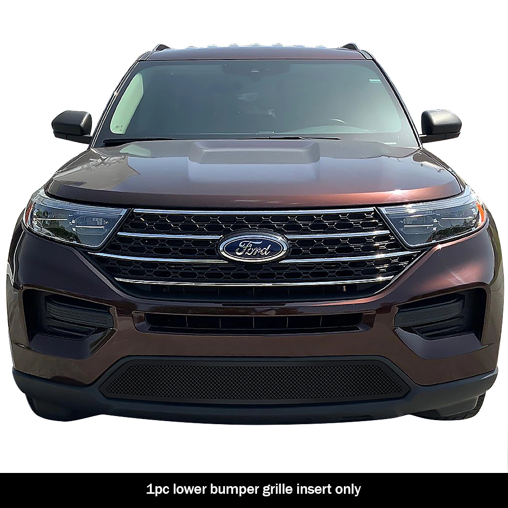 APS GR06GEB86H - Black Stainless Steel Lower Bumper 1.8mm Wire Mesh Grille