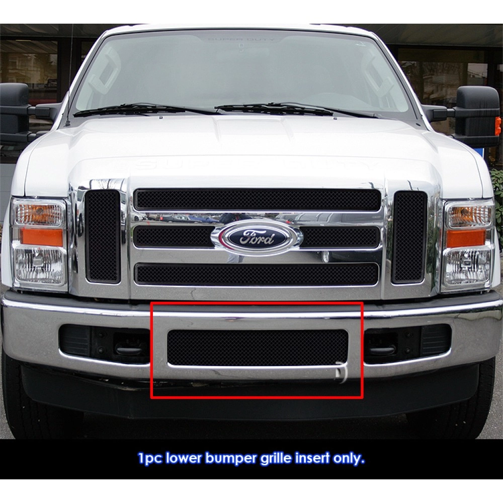 APS GR06GEC28G - Black Stainless Steel Lower Bumper 1.8mm Wire Mesh Grille