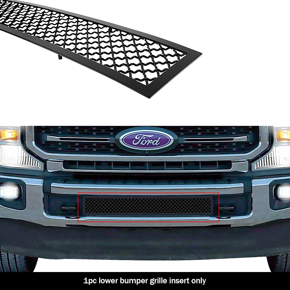 APS GR06GEJ66K - Black Stainless Steel Lower Bumper 2.5mm Wire Mesh Grille