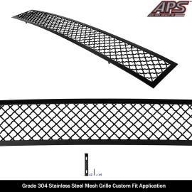 APS GR06GEJ66K - Black Stainless Steel Lower Bumper 2.5mm Wire Mesh Grille