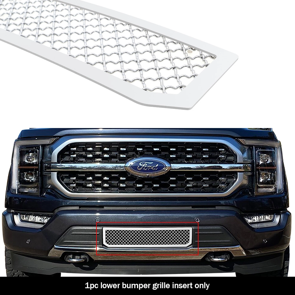 APS GR06GFB34S - Polished Stainless Steel Lower Bumper 2.5mm Wire Mesh Grille