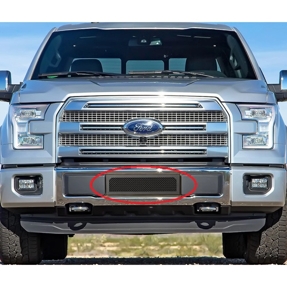 APS GR06GFC13H - Black Stainless Steel Lower Bumper 1.8mm Wire Mesh Grille