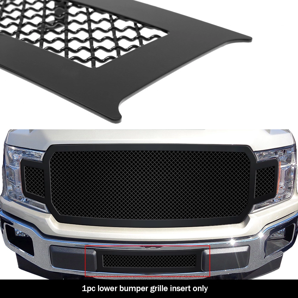 APS GR06GFD01K - Black Stainless Steel Lower Bumper 2.5mm Wire Mesh Grille