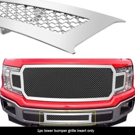 APS GR06GFD01S - Polished Stainless Steel Lower Bumper 2.5mm Wire Mesh Grille