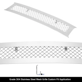 APS GR06GFD01S - Polished Stainless Steel Lower Bumper 2.5mm Wire Mesh Grille