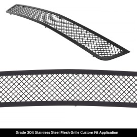 APS GR06GFD07H - Black Stainless Steel Lower Bumper 1.8mm Wire Mesh Grille