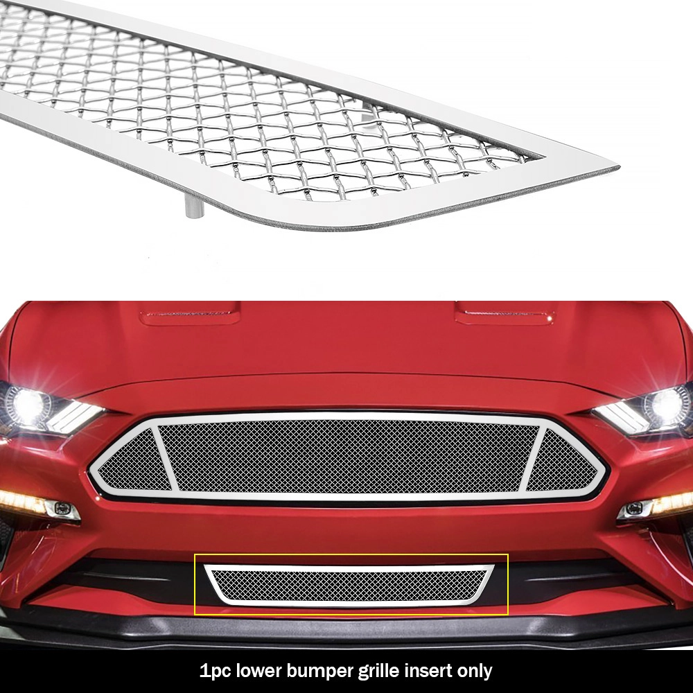 APS GR06GFD09T - Polished Stainless Steel Lower Bumper 1.8mm Wire Mesh Grille