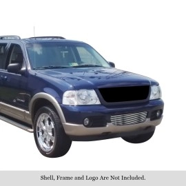 APS GR06HEC32C - Hairline Stainless Steel Lower Bumper Horizontal Billet Grille