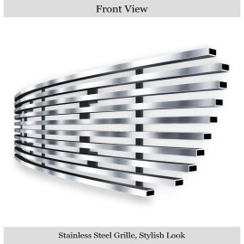 APS GR06HEC32C - Hairline Stainless Steel Lower Bumper Horizontal Billet Grille