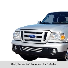 APS GR06HEC43S - Polished Stainless Steel Lower Bumper Horizontal Billet Grille