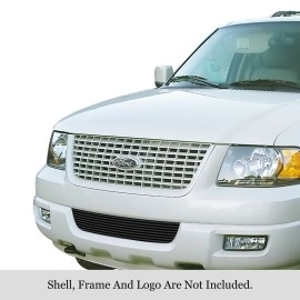 APS GR06HEC73J - Black Stainless Steel Lower Bumper Horizontal Billet Grille