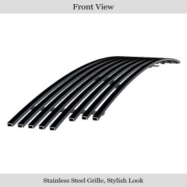 APS GR06HEC73J - Black Stainless Steel Lower Bumper Horizontal Billet Grille