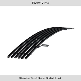 APS GR06HEC85J - Black Stainless Steel Lower Bumper Horizontal Billet Grille