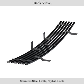 APS GR06HEC85J - Black Stainless Steel Lower Bumper Horizontal Billet Grille