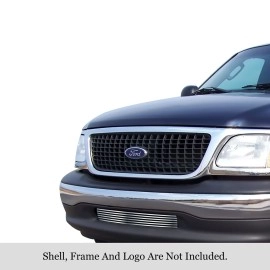 APS GR06HEC85S - Polished Stainless Steel Lower Bumper Horizontal Billet Grille