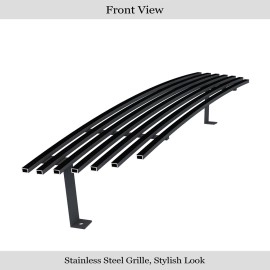 APS GR06HED35J - Black Stainless Steel Lower Bumper Horizontal Billet Grille