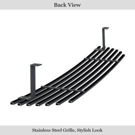 APS GR06HED35J - Black Stainless Steel Lower Bumper Horizontal Billet Grille