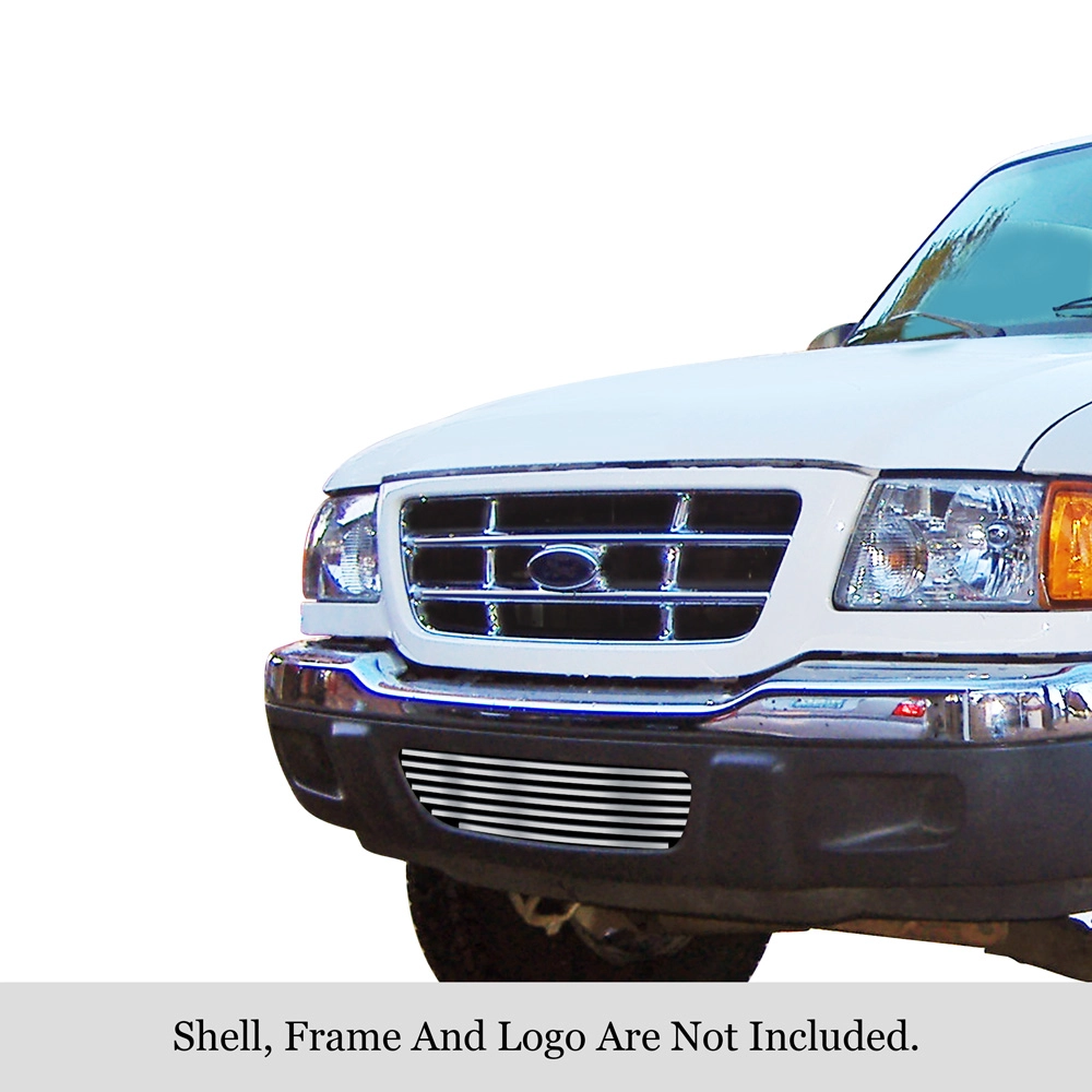 APS GR06HED35S - Polished Stainless Steel Lower Bumper Horizontal Billet Grille
