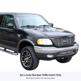 APS GR06HEJ84S - Polished Stainless Steel Lower Bumper Horizontal Billet Grille