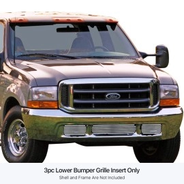 APS GR06HEJ97S - Polished Stainless Steel Lower Bumper Horizontal Billet Grille