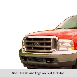 APS GR06HEJ98J - Black Stainless Steel Lower Bumper Horizontal Billet Grille