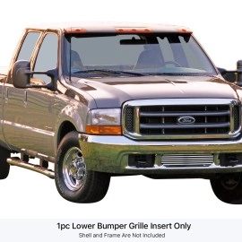 APS GR06HEJ98S - Polished Stainless Steel Lower Bumper Horizontal Billet Grille