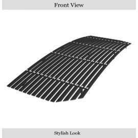 APS GR06HFC10U - Black Aluminum Main Upper 20mm Horizontal Billet Grille w/ Rivet