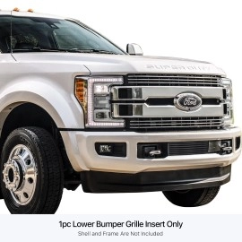 APS GR06HFC99J - Black Stainless Steel Lower Bumper Horizontal Billet Grille