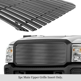 APS GR06HFH28T - Polished Aluminum Main Upper 20mm Horizontal Billet Grille