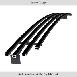 APS GR06HFJ10J - Black Stainless Steel Lower Bumper Horizontal Billet Grille