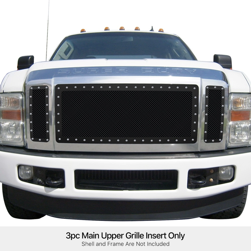 APS GR06LEA71H - Black Stainless Steel Main Upper 1.8mm Wire Mesh Grille w/ Rivet