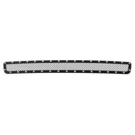 APS GR06LEC51H - Black Stainless Steel Lower Bumper 1.8mm Wire Mesh Grille w/ Rivet
