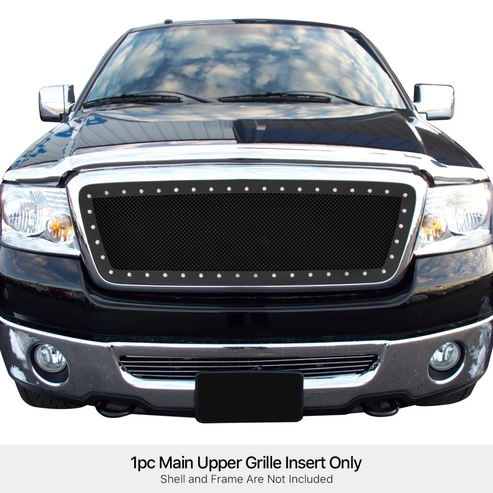 APS GR06LEH15H - Black Stainless Steel Main Upper 1.8mm Wire Mesh Grille w/ Rivet