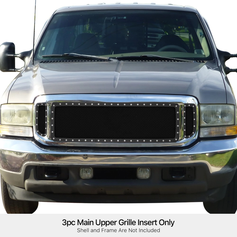 APS GR06LEJ86H - Black Stainless Steel Main Upper 1.8mm Wire Mesh Grille w/ Rivet