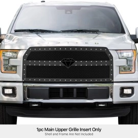 APS GR06LFC10I - Black Carbon Steel Main Upper 2.5mm Wire Mesh Grille w/ Rivet