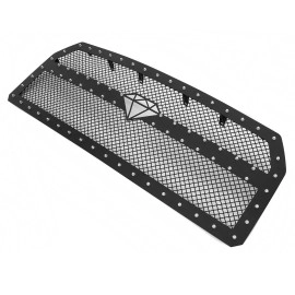 APS GR06LFC10I - Black Carbon Steel Main Upper 2.5mm Wire Mesh Grille w/ Rivet