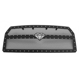 APS GR06LFC10I - Black Carbon Steel Main Upper 2.5mm Wire Mesh Grille w/ Rivet