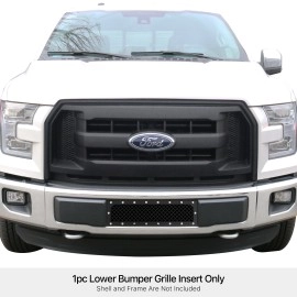 APS GR06LFC13K - Black Carbon Steel Lower Bumper 2.5mm Wire Mesh Grille w/ Rivet